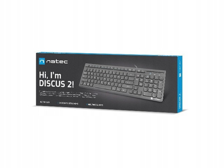 NATEC Klawiatura Discus 2 slim czarna