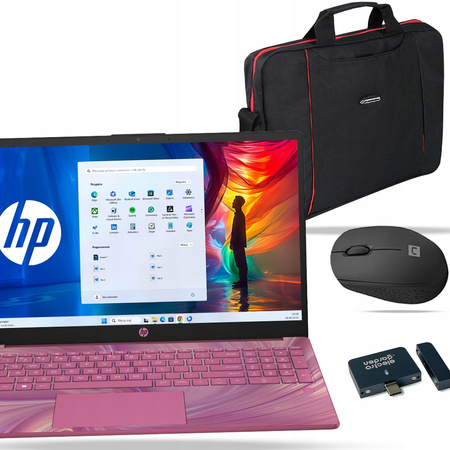 LIMITOWANY HP 15 QUAD CORE 8GB DDR4 256GB HD BLK FP W11 +TORBA +MYSZ +DYSK