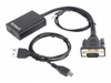 GEMBIRD Konwerter VGA do HDMI 15 cm czarny