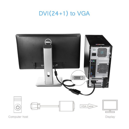 GEMBIRD Adapter DVI-D/VGA 24M/15F
