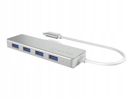 HUB USB 3.0 typu C z 3 portami USB i czytnikiem kart pamięci IB-HUB1413-CR