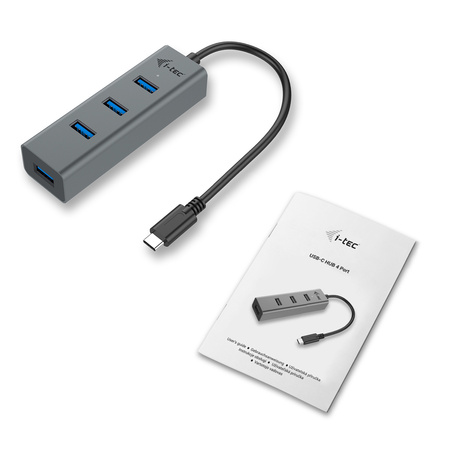 I-TEC USB-C Metal 4-portowy HUB USB 3.0 4x USB 3.0