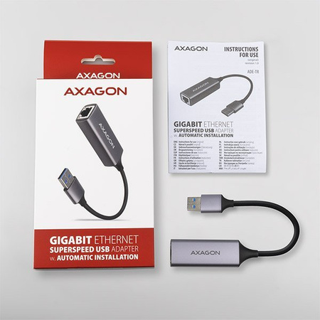 AXAGON ADE-TR Karta sieciowa Gigabit Ethernet adapter, USB-A 3.2 Gen 1,,,