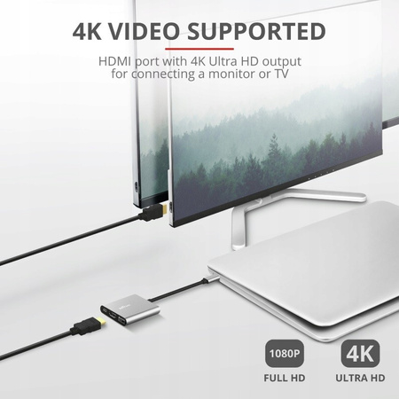TRUST DALYX adapter USB C 3w1