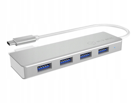 HUB USB 3.0 typu C z 3 portami USB i czytnikiem kart pamięci IB-HUB1413-CR