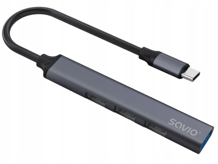 Hub 4 porty USB-C - 3 x USB-A 2.0, 1 x USB-A 3.1 3.1 GEN 1, 5 Gbps, AK-71