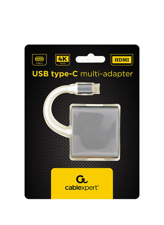 GEMBIRD Multi-adapter USB-C- HDMI 4K, USB 3.0, PD