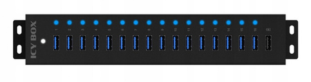 Hub IB-HUB1717 16+1 port USB HUB, 16x USB + 1x USB do ładowania, USB 3.2,