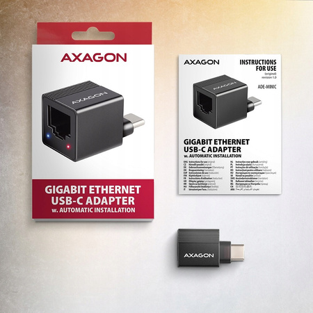 AXAGON ADE-MINIC Karta sieciowa Gigabit Ethernet adapter, USB-A 3.2 Gen 1,