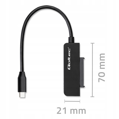 Adapter SATA | Przejściówka na dysk SSD HDD 2.5'' | USB-C | Super speed|