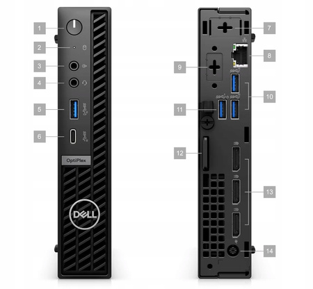 NOWY Dell Optiplex 7010 Micro i5-13500T 32GB 1TB SSD WiFi W11Pro