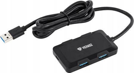 YENKEE Hub ładujący z 4 portami USB YHB 4341BK,