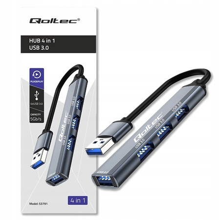 QOLTEC HUB adapter USB 3.0 4w1 | 4x USB 3.0