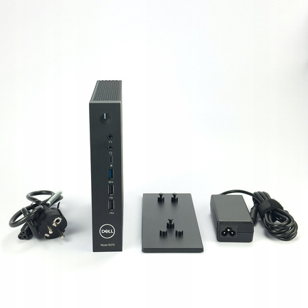PROFESJONALNY Thin Client Dell Wyse 5070 QUAD 8GB 128SSD USB-C RS232 +STAND