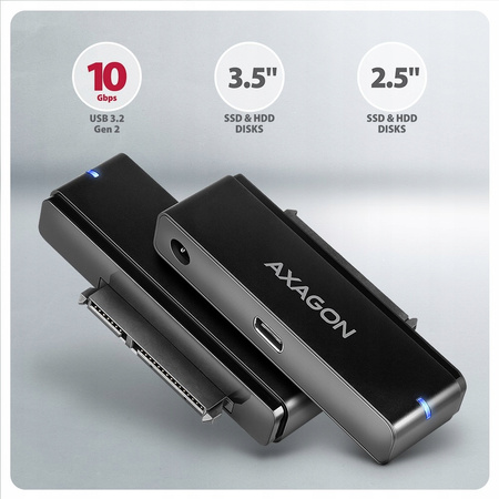ADSA-FPX Adapter USB-C 10Gbps SATA 6G 2.5''/3.5'' SSD/HDD FASTPORT X, w,