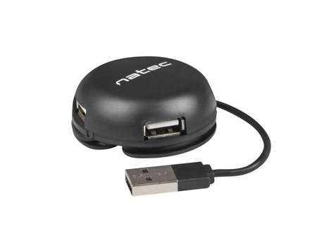 NATEC Hub USB 4 porty Bumblebee USB 2.0 czarny
