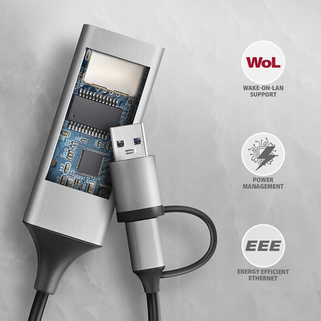 ADE-TXCA Karta sieciowa Gigabit Ethernet adapter, USB-C (USB-A redukcja) 3,