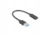 LANBERG Adapter USB TYPE-C(F) AM 3.1 15 cm
