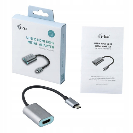 I-TEC Adapter USB-C do HDMI, 4K Ultra HD 60Hz kompatybilny z Thunderbolt 3