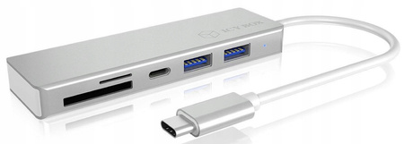 HUB USB 3.0 typu C z 3 portami USB i czytnikiem kart pamięci IB-HUB1413-CR