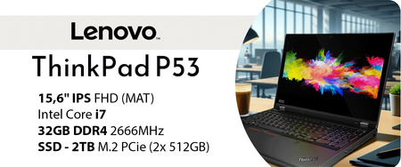 WYDAJNA Stacja robocza Lenovo ThinkPad P53 i7 9GEN 32GB 1TB SSD FHD PODŚ-KL