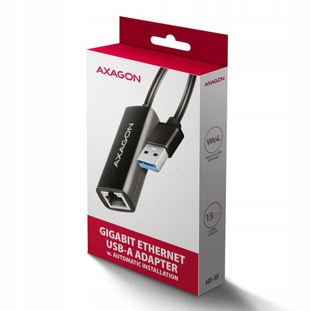 ADE-AR Karta sieciowa Gigabit Ethernet adapter, USB-A 3.2 Gen 1, instalacja