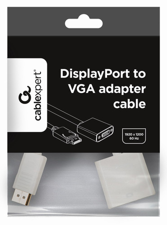 GEMBIRD Adapter Display Port VGA biały