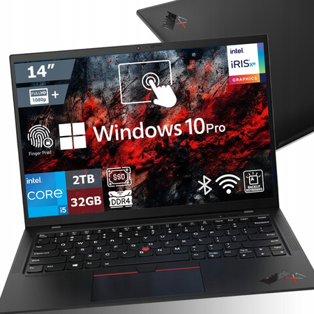 Lenovo ThinkPad X1 Carbon Gen 9 i5-1145 32GB DDR4 2TB SSD FHD-TOUCH W10P