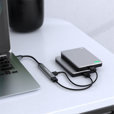 QOLTEC HUB adapter USB 3.0 4w1 | USB 3.0 | 3x USB 2.0