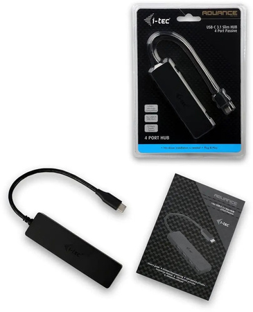 I-TEC USB-C Slim pasywny HUB 4x USB 3.0 do podłączenia USB-A/USB-C