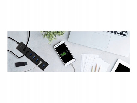 ICYBOX IB-HUB1700-U3 7-Port USB HUB+zasilacz