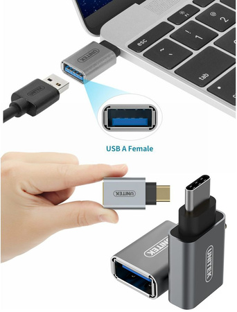 UNITEK Adapter USB TYP-C do USB (F ); Y-A025CGY