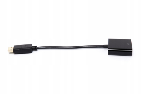 LANBERG Adapter DisplayPort (M) -> VGA 15 pin (F) czarny na kablu