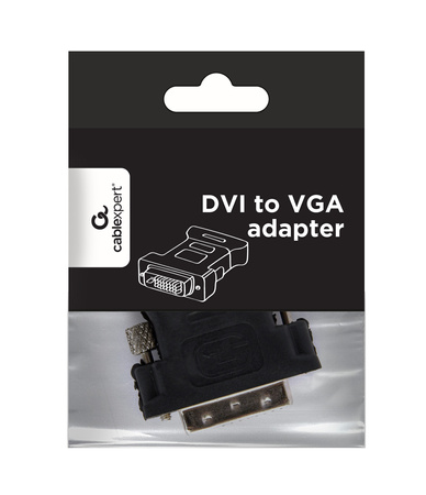 GEMBIRD Adapter DVI->VGA (24M/15F) czarny