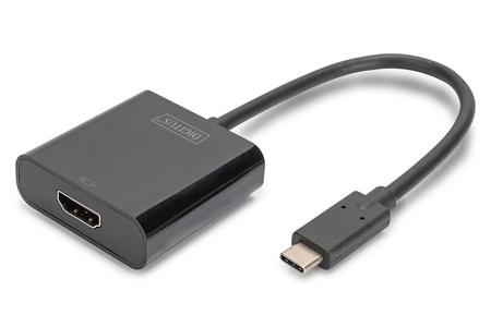 Adapter graficzny HDMI 4K 30Hz UHD na USB 3.1 Typ C, z audio, czarny, dł.