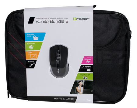 TRACER Torba na notebooka 15,6 Bonito Bundle 2 + mysz bezprzewodowa