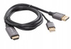 LANBERG Kabel HDMI(M)-Displayport(M) 1M 4K czarny