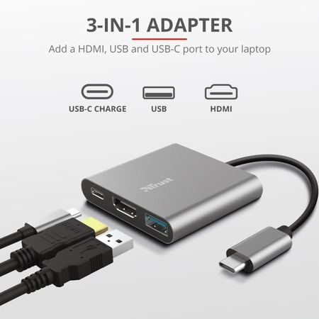 TRUST DALYX adapter USB C 3w1