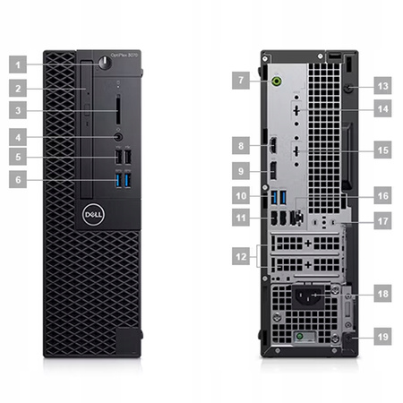 KOMPUTER STACJONARNY Dell Optiplex 3070 SFF i7 16GB 512SSD W11