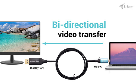 I-TEC Adapter USB-C DisplayPort Bi-Directional 8K/30Hz 150cm