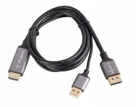 LANBERG Kabel HDMI(M)-Displayport(M) 1M 4K czarny