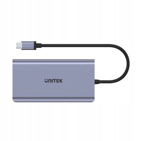 UNITEK HUB 8-w-1 USB-C 3.1; HDMI; VGA; RJ45; SD; PD 100W; D1019B