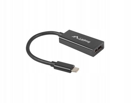 LANBERG Adapter USB CM - Displayport F 15cm czarny