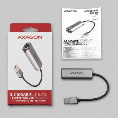 ADE-25R Karta sieciowa 2.5 Gigabit Ethernet, Realtek 8156, USB-A 3.2 Gen,,