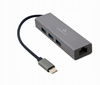 GEMBIRD Hub 3 portowy USB 3.1 z kartą sieciową
