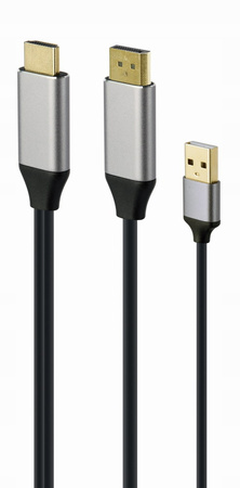 GEMBIRD Adapter HDMI do DP 4K M 60Hz USB-A powered