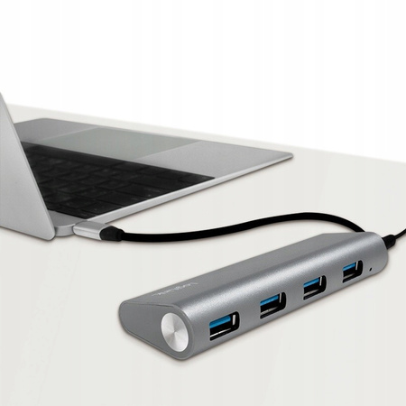 LOGILINK Hub 4xUSB 3.1, USB-C, aluminiowa obudowa