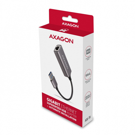 AXAGON ADE-TR Karta sieciowa Gigabit Ethernet adapter, USB-A 3.2 Gen 1,,,