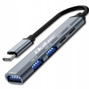 QOLTEC HUB adapter USB-C 3.1 5w1 | USB-C PD | USB-C | 2x USB 2.0 | USB 3.0