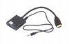 SAVIO Adapter HDMI (M) - VGA (F) z audio, CL-23/B